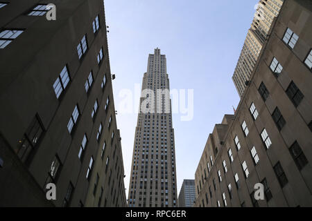 USA. La ville de New York. Rockefeller Center. Complexe composé de 19 immeubles commerciaux. L'Art Déco. Banque D'Images