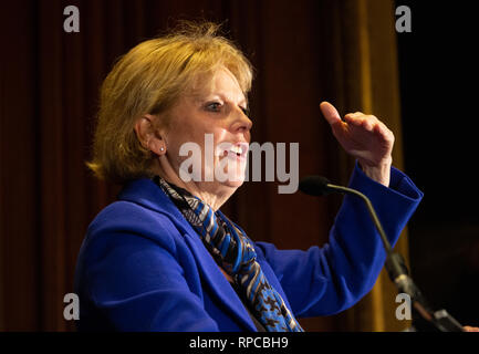 Le député conservateur, Anna Soubry, tient une conférence de presse avec Heidi Allen et Sarah Wollaston pour expliquer pourquoi ils ont rejoint le Groupe indépendant. Banque D'Images