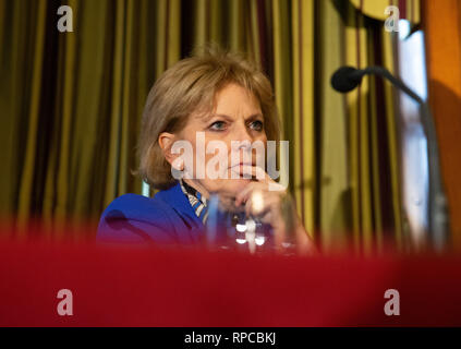 Le député conservateur, Anna Soubry, tient une conférence de presse avec Heidi Allen et Sarah Wollaston pour expliquer pourquoi ils ont rejoint le Groupe indépendant. Banque D'Images