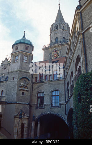 Schloss Sigmaringen - Burg Hohenzollern, Deutschland 1986. Château Sigmaringen - château Hohenzollern, Allemagne 1986. Banque D'Images