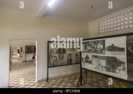 Prison Khmer rouge à Phnom Penh Banque D'Images
