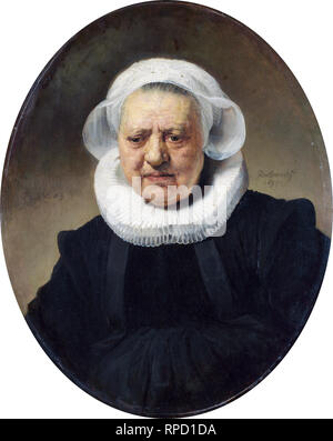 Portrait d'Aechje Claesdr, Rembrandt, 1634, peinture Banque D'Images