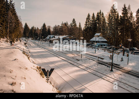 Blanc hiver paysage en Allemagne Banque D'Images