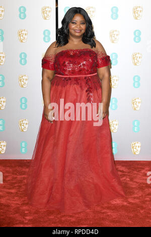 Actrice Octavia Spencer assiste à l'EE British Academy Film Awards au Royal Albert Hall de Londres.10 Février 2019 © Paul Treadway Banque D'Images