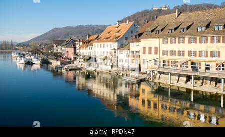 Beau village de Stein am Rhein en Suisse Banque D'Images