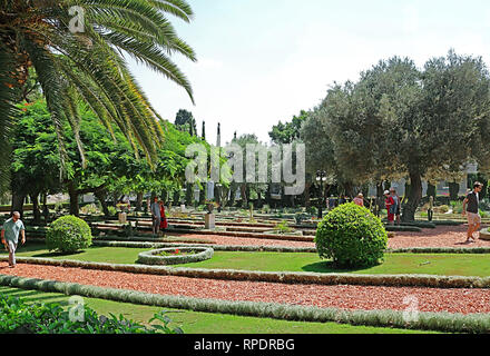 Haïfa, Israël - 18 septembre 2017 : jardins de Bahai en Acre (Akko) Banque D'Images