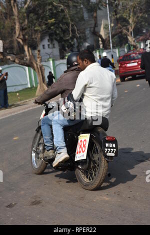 1964 moto incomparable avec 350 cc et 1 cylindres. Inde 7777 WBN. Banque D'Images