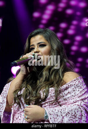 Bournemouth, Dorset, UK. 20 février 2019. X Factor UK Tour 2019 - 20 février 2019, Scarlett Lee sur scène, BIC, Bournmouth, Dorset, UK/Fletcher-Park Crédit : Dawn Alamy Live News Banque D'Images