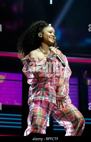 Bournmouth, Dorset, UK. 20 février 2019.X Factor UK Tour 2019 - 20 février 2019, Scarlett Lee sur scène, BIC, Bournmouth, Dorset, UK/Fletcher-Park Crédit : Dawn Alamy Live News Banque D'Images