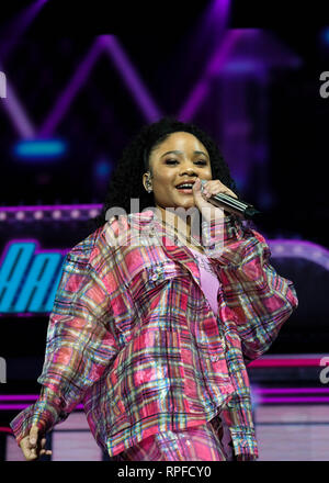 Bournmouth, Dorset, UK. 20 février 2019.X Factor UK Tour 2019 - 20 février 2019, Scarlett Lee sur scène, BIC, Bournmouth, Dorset, UK/Fletcher-Park Crédit : Dawn Alamy Live News Banque D'Images