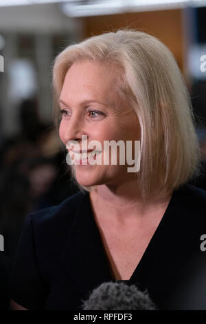 United States Sen. Kirsten Gillibrand, un démocrate de New York, visites, l'Ann Richards école pour jeunes femmes leaders à Austin alors que sur une collecte de fonds à travers le Texas swing. Gillibrand, 52 ans, a annoncé sa candidature pour l'investiture présidentielle Démocrate de 2020, le mois dernier. Banque D'Images