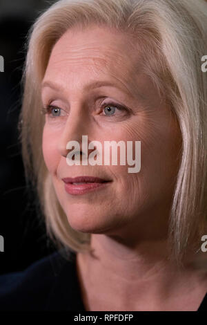 United States Sen. Kirsten Gillibrand, un démocrate de New York, visites, l'Ann Richards école pour jeunes femmes leaders à Austin alors que sur une collecte de fonds à travers le Texas swing. Gillibrand, 52 ans, a annoncé sa candidature pour l'investiture présidentielle Démocrate de 2020, le mois dernier. Banque D'Images
