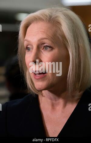 United States Sen. Kirsten Gillibrand, un démocrate de New York, visites, l'Ann Richards école pour jeunes femmes leaders à Austin alors que sur une collecte de fonds à travers le Texas swing. Gillibrand, 52 ans, a annoncé sa candidature pour l'investiture présidentielle Démocrate de 2020, le mois dernier. Banque D'Images
