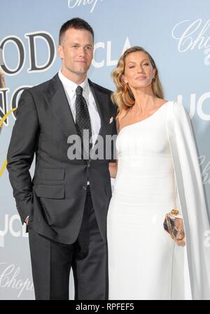 Gisele Bündchen et Tom Brady au niveau des arrivées de l'UCLA pour Hollywood Gala Science, résidence privée, Los Angeles, CA, le 21 février 2019. Photo par : Elizabeth Goodenough/Everett Collection Banque D'Images