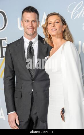 Gisele Bündchen et Tom Brady au niveau des arrivées de l'UCLA pour Hollywood Gala Science, résidence privée, Los Angeles, CA, le 21 février 2019. Photo par : Elizabeth Goodenough/Everett Collection Banque D'Images