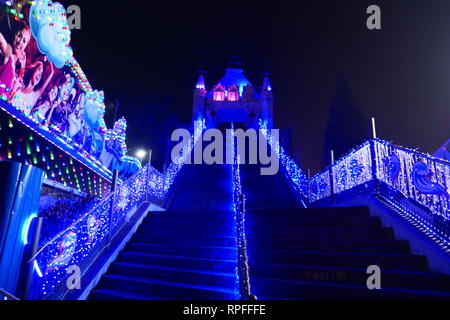 Beijing, Beijing, Chine. Feb 22, 2019. Beijing, Chine-une lanterne foire est tenue au parc d'Attractions Shijingshan à Pékin, en Chine. Crédit : SIPA Asie/ZUMA/Alamy Fil Live News Banque D'Images