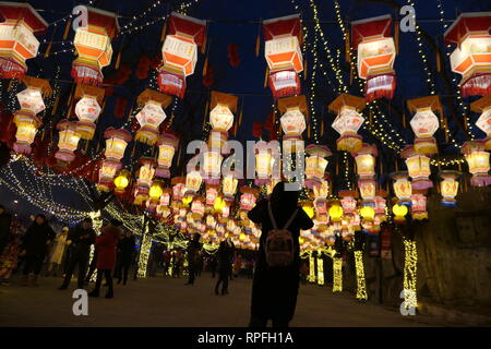 Beijing, Beijing, Chine. Feb 22, 2019. Beijing, Chine-une lanterne foire est tenue au parc d'Attractions Shijingshan à Pékin, en Chine. Crédit : SIPA Asie/ZUMA/Alamy Fil Live News Banque D'Images