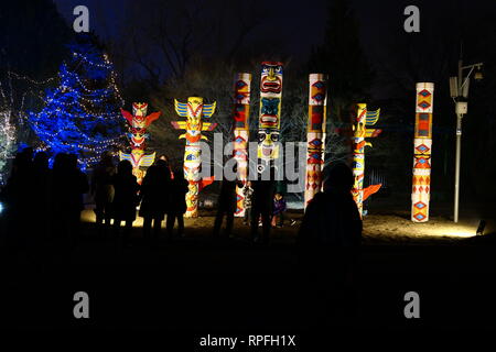 Beijing, Beijing, Chine. Feb 22, 2019. Beijing, Chine-une lanterne foire est tenue au parc d'Attractions Shijingshan à Pékin, en Chine. Crédit : SIPA Asie/ZUMA/Alamy Fil Live News Banque D'Images