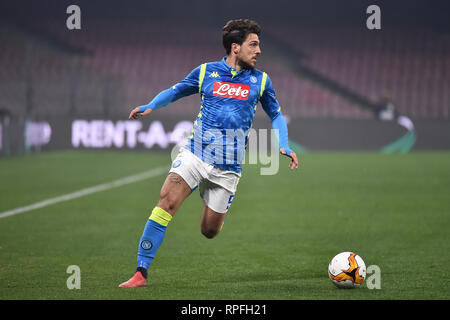 Foto Cafaro/LaPresse 21 febbraio 2019 Napoli, Italia sport calcio SSC Napoli vs FC Zurich - UEFA Europa League saison 2018/19, Sedicesimi di finale, ritorno - stadio San Paolo. Nella foto : Simone Verdi (SSC Napoli). Cafaro Photo/LaPresse 21 février 2019 Naples, Italie Sports Football SSC Napoli vs FC Zurich - UEFA Europa League saison 2018/19, ronde de 32, deuxième partie - stade San Paolo. Dans le pic : Simone Verdi (SSC Naples) en action. Banque D'Images