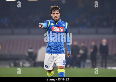 Foto Cafaro/LaPresse 21 febbraio 2019 Napoli, Italia sport calcio SSC Napoli vs FC Zurich - UEFA Europa League saison 2018/19, Sedicesimi di finale, ritorno - stadio San Paolo. Nella foto : Simone Verdi (SSC Naples) arrabbiato. Cafaro Photo/LaPresse 21 février 2019 Naples, Italie Sports Football SSC Napoli vs FC Zurich - UEFA Europa League saison 2018/19, ronde de 32, deuxième partie - stade San Paolo. Dans le pic : Simone Verdi (SSC Naples) en action. Banque D'Images