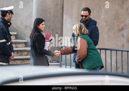 Foto Carlo Lannutti/LaPresse 22-02-2019 Roma, Italia Politica La sindaca di Roma capitale Virginia Raggi à Campidoglio Nella foto : La sindaca Virginia Raggi Banque D'Images