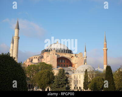 Vue aérienne de la basilique Sainte-Sophie à Istanbul, Turquie Banque D'Images