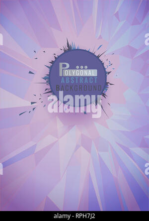 Résumé arrière-plan polygonal et briser en éclats avec espace pour sujet le ton de couleur violet doux Banque D'Images