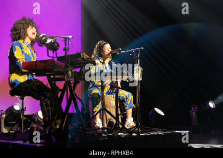 RIS-Orangis, France.6 février, 2019.les sœurs Ibeyi en concert au Plan à RIS-Orangis, France Banque D'Images