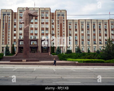 Une statue de Lénine de Tiraspol, la capitale de la Transnistrie, une rupture de l'état de la République de Moldova. Banque D'Images