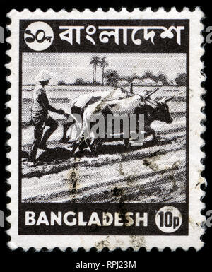 Timbre-poste du Bangladesh dans les images en provenance du Bangladesh série émise en 1973 Banque D'Images