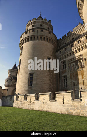 Château de Pierrefonds, dans le village de Pierrefonds, Banque D'Images