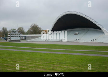 Une vue de l'amphithéâtre du festival chanson géant à Tallin, Estonie. Banque D'Images