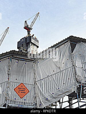 Un travail non sexiste signeront à l'Barangaroo chantier à Sydney, Australie Banque D'Images