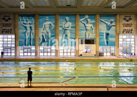 ROME - piscine dans le Foro Italico. Le complexe sportif autrefois connu sous le nom de Foro Mussolini a été construit dans l'ère fasciste. Banque D'Images