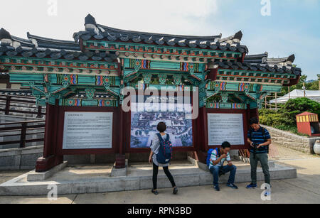 Séoul, Corée du Sud - Sep 15, 2016. Temple bouddhiste (pagode) à Séoul, en Corée du Sud. Le bouddhisme a été introduit en Corée de l'ancien Qin en 372. Banque D'Images