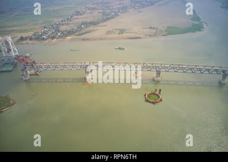 65  % construction de pont Padma complète Banque D'Images