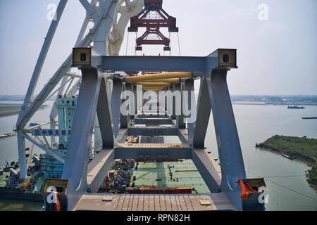 65  % construction de pont Padma complète Banque D'Images