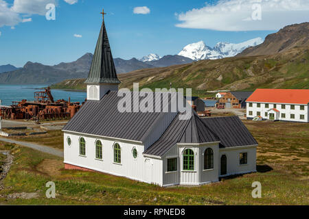 L'Église des baleiniers à Grytviken, Géorgie du Sud Banque D'Images