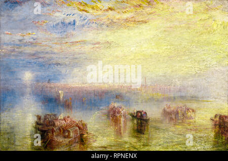 JMW Turner, l'approche de Venise, 1844, peinture Banque D'Images