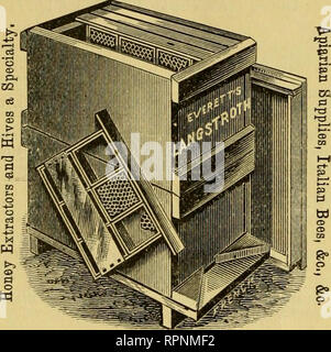 . American Bee Journal. La culture de l'abeille ; les abeilles. Chambre C. 0. PERRINE, 54 Michigan Ave., Chicago. S'acheter à un prix juste, pour l'argent comptant, tout montant de COMB OU EXTRAIT DE MIEL. En tant que fabricant de COMB FOUNDATION, je peux dire que mes biens ont donné ensemble et une satisfaction universelle. La décision des prix bas ont été faites par moi, et l'un désirant une quantité considérable ferait bien de me consulter avant d'acheter ailleurs. 83 ?" prix du marché de l'Abeille. Page 16 Circulaire illustré envoyé gratuitement.. EVERETT BEOS., 107 Monroe St., Toledo, Ohio.. Veuillez noter que ces images sont extraites des images de la page numérisée Banque D'Images