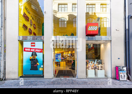 Boutique LEGO à Copenhague, Danemark Banque D'Images