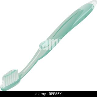 Brosse à dents vector illustration sur un fond blanc des dents isolées de l'élément de soins Illustration de Vecteur