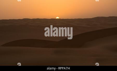 Les dunes de Wahiba désert de sable à l'aube (Oman) Banque D'Images