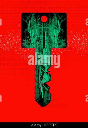 Internet Security, illustration conceptuelle. Banque D'Images