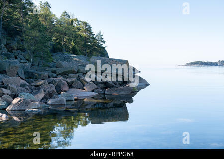 Le camping sur l'île de l'ONAS, Porvoo, Finlande Banque D'Images