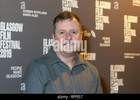 Glasgow, Ecosse, Royaume-Uni. Feb 21, 2019. Directeur, John Butler, sur le tapis rouge à une photo appel à la premiere du film écossais de Papi Chulo, à la Glasgow Film Theatre (GFT), l'Écosse. Papi Chulo est 'un charmeur complète d'un film qui glisse habilement d'hilarité de chagrin.' Ce dépistage fait partie du Gala strand au Festival du Film de Glasgow 2019 (GFF), qui s'étend entre le 20 février et le 3 mars, 2019. Credit : Iain McGuinness/Alamy Live News Banque D'Images