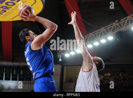 Foto Simone Raso/LaPresse 22-02-2019 Varese (Italia) basketItalia Qualificazioni vs Ungheria - Mondiale Panier Cina GentilePhoto 2019Nella foto : Simone Raso/LaPresse 22-02-2019 Varese (Italia) basketItalia Ungheria vs Coupe du monde 2019 contre l'qualifiersin la pic : Gentile Banque D'Images