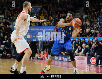 Foto Simone Raso/LaPresse 22-02-2019 Varese (Italia) basketItalia Qualificazioni vs Ungheria - Mondiale Panier Cina BrooksPhoto 2019Nella foto : Simone Raso/LaPresse 22-02-2019 Varese (Italia) basketItalia Ungheria vs Coupe du monde 2019 contre l'qualifiersin la pic : Brooks Banque D'Images