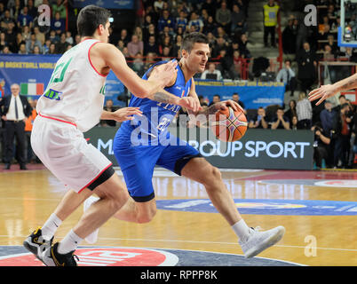 Foto Simone Raso/LaPresse 22-02-2019 Varese (Italia) basketItalia Qualificazioni vs Ungheria - Mondiale Panier Cina CinciariniPhoto 2019Nella foto : Simone Raso/LaPresse 22-02-2019 Varese (Italia) basketItalia Ungheria vs Coupe du monde 2019 contre l'qualifiersin Cinciarini pic : Banque D'Images