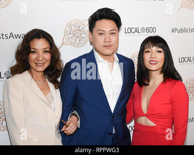 MICHELLE YEOH, Jon M. Chu et CONSTANCE WU assiste à la 56e Prix annuel ICG Publicist au Beverly Hilton Hotel à Beverly Hills, Californie. Feb 22, 2019. Credit : Billy/Bennight ZUMA Wire/Alamy Live News Banque D'Images